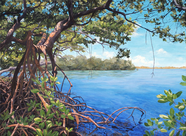 Mangrove View 22" x 30" giclee print on stretched canvas