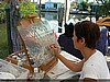 Demonstrating at WildChild Art Gallery