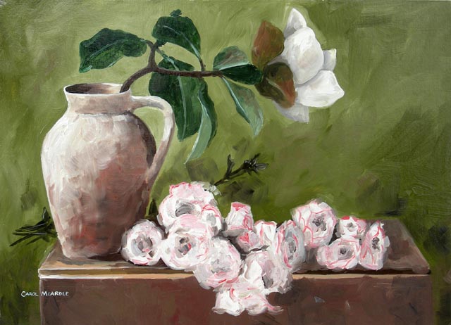 Magnolia and Wild Roses